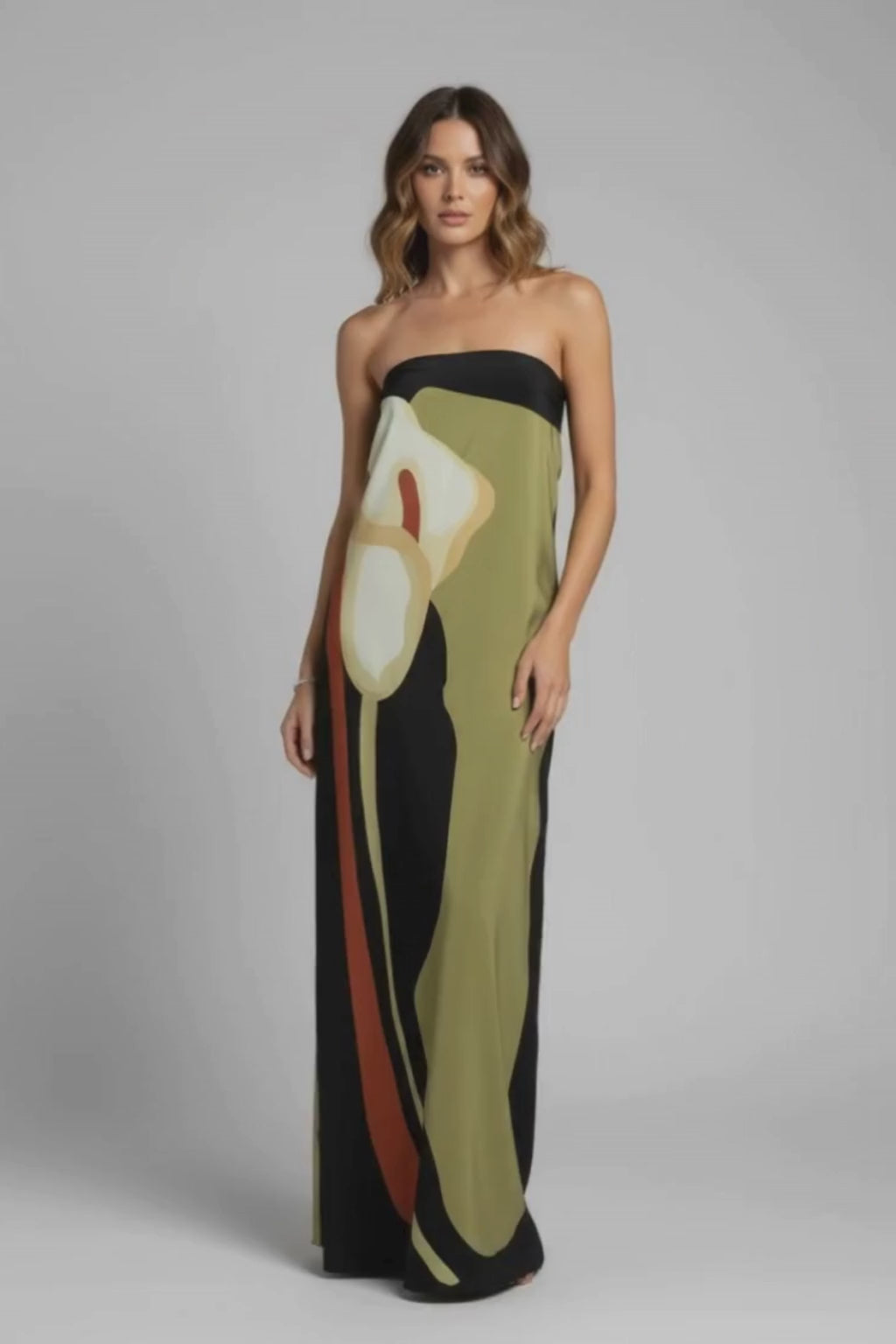 Strapless Maxi Dress for Women | Elegant Maxi Strapless Summer Dress