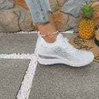 Sparkly Walking Sneakers for Women | Lightweight Fashion Trainers for Everyday Comfort