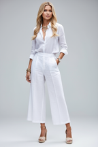 Women’s Light Pink Two Piece Set | Wide Leg Pants & Shirt | Classy Summer Outfit