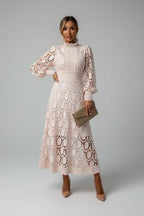 White Lace Midi Dress for Women | Multicolor Midi Dress - Fullwear