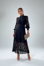 White Lace Midi Dress for Women | Multicolor Midi Dress - Fullwear