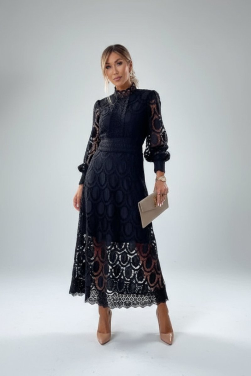 White Lace Midi Dress for Women | Multicolor Midi Dress - Fullwear