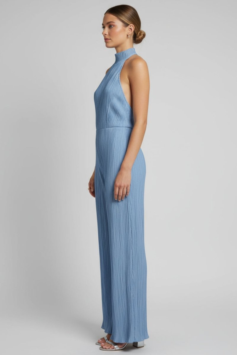 Women’s Halter Backless Wide Leg Jumpsuit | Elegant Evening Party Outfit - Fullwear