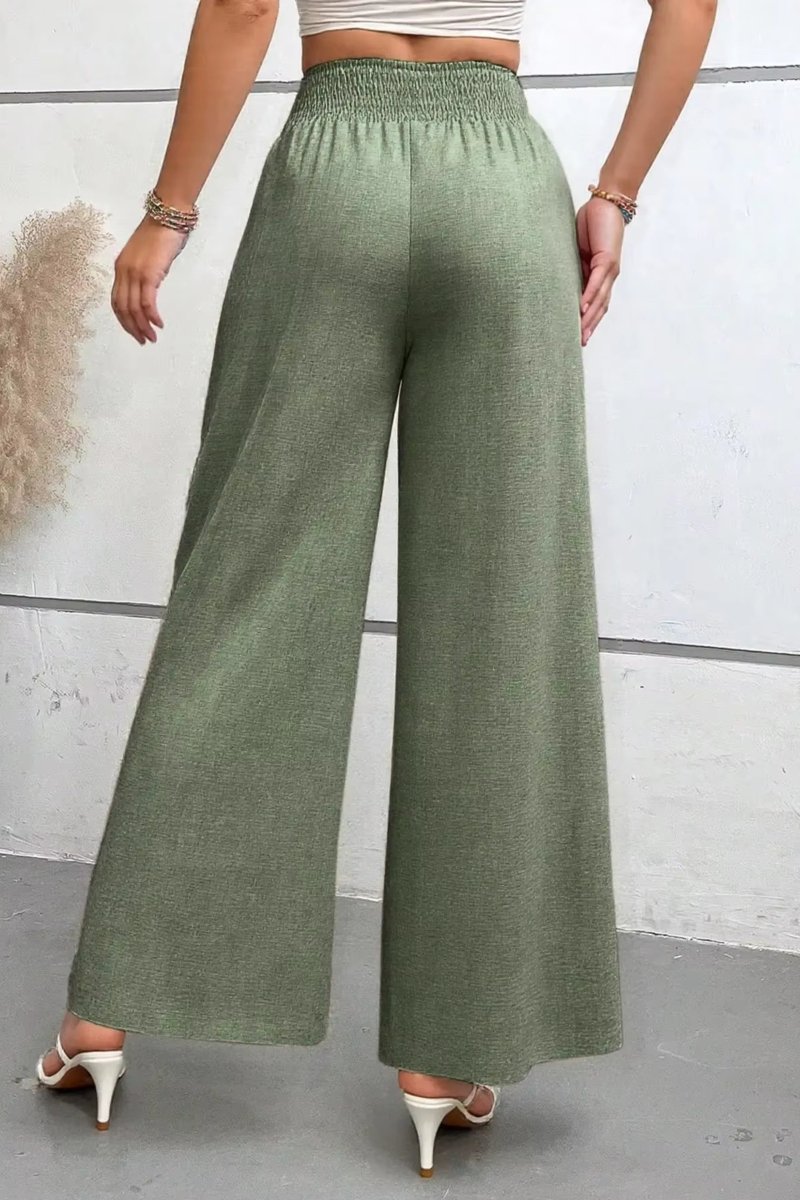 Women’s High Waisted Wide Leg Summer Pants | Stylish & Comfortable Ladies Pants - Fullwear