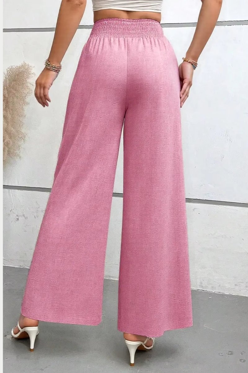 Women’s High Waisted Wide Leg Summer Pants | Stylish & Comfortable Ladies Pants - Fullwear