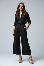 Women’s Light Pink Two Piece Set | Wide Leg Pants & Shirt | Classy Summer Outfit - Fullwear