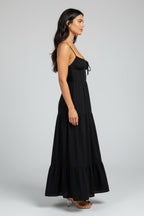 Women’s Spaghetti Strap Maxi Dress | Ruched Bust Summer Long Dress - Fullwear