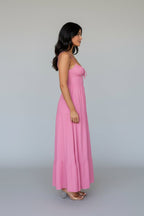 Women’s Spaghetti Strap Maxi Dress | Ruched Bust Summer Long Dress - Fullwear