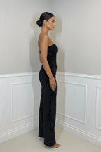 Women’s Strapless Sequin Jumpsuit | Elegant Evening Party Outfit - Fullwear